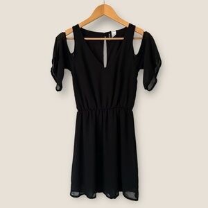 H&M Black Open Shoulder Dress